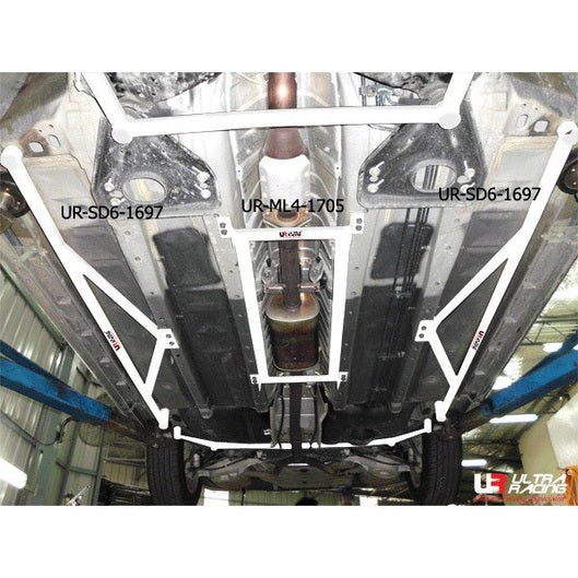  Barres latérales arrière Ultra Racing 2x 3 points NISSAN ALTIMA 4TH GEN (L32A) 2.5 V6 2WD 2006-2012