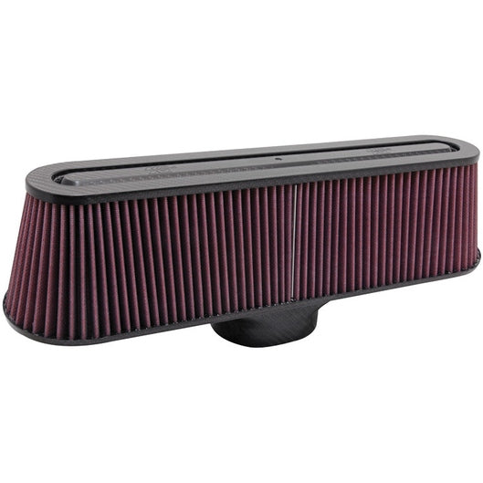  Filtre à air universel K&N - Base et dessus en fibre de carbone - OVALE FLG-; 4-3/16 X 3-5/16, 18-3/4 X 5B, 16-3/4 X 3T, 4-13/16H (RP-5135) - RP-5135