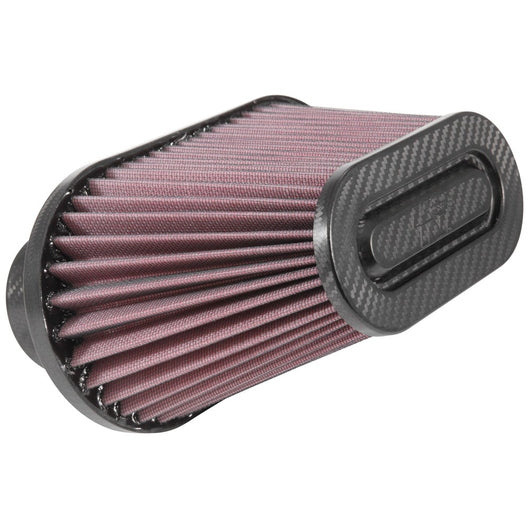  Filtre à air universel K&N - Couvercle en fibre de carbone - Double aileron de 3 po-; 10 x 5-1/8 po L, 6-3/8 x 3-3/16 po H-; 5,5 po H (RP-6101) - RP-6101