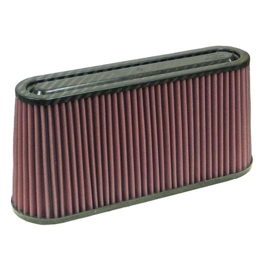  Filtre à air universel K&N - Couvercle en fibre de carbone - Ovale FLG, 12