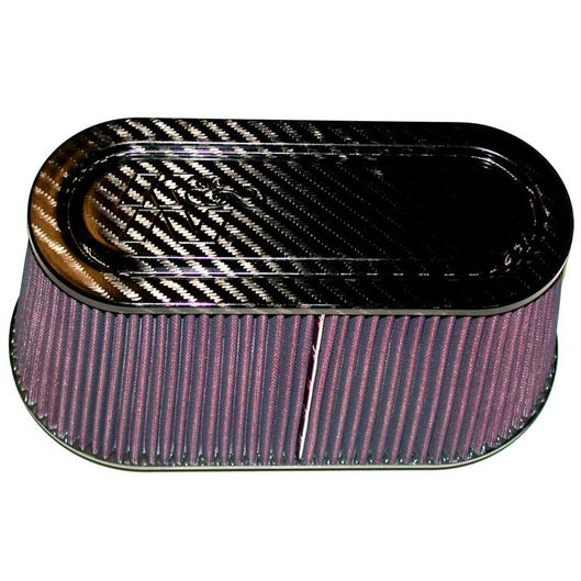  K&N - Filtre à air universel - Dessus et base en fibre de carbone - 3-7/8
