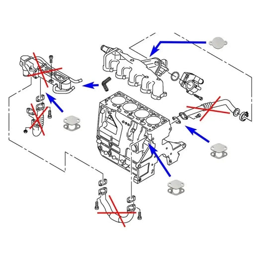  Kit suppression vanne EGR 1.6 TDI CR CAYA, CAYB, CAYC, CAYD avec simulateur